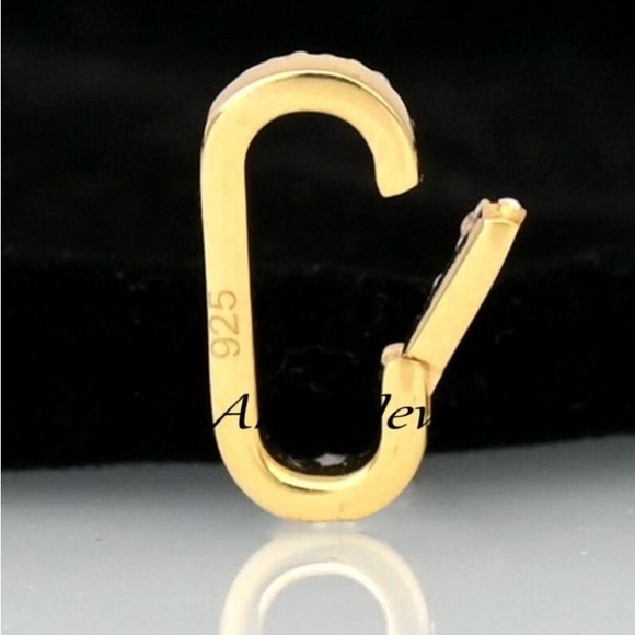 Turquoise and 14k gold Charm holder or carabiner - Picture 4 of 4